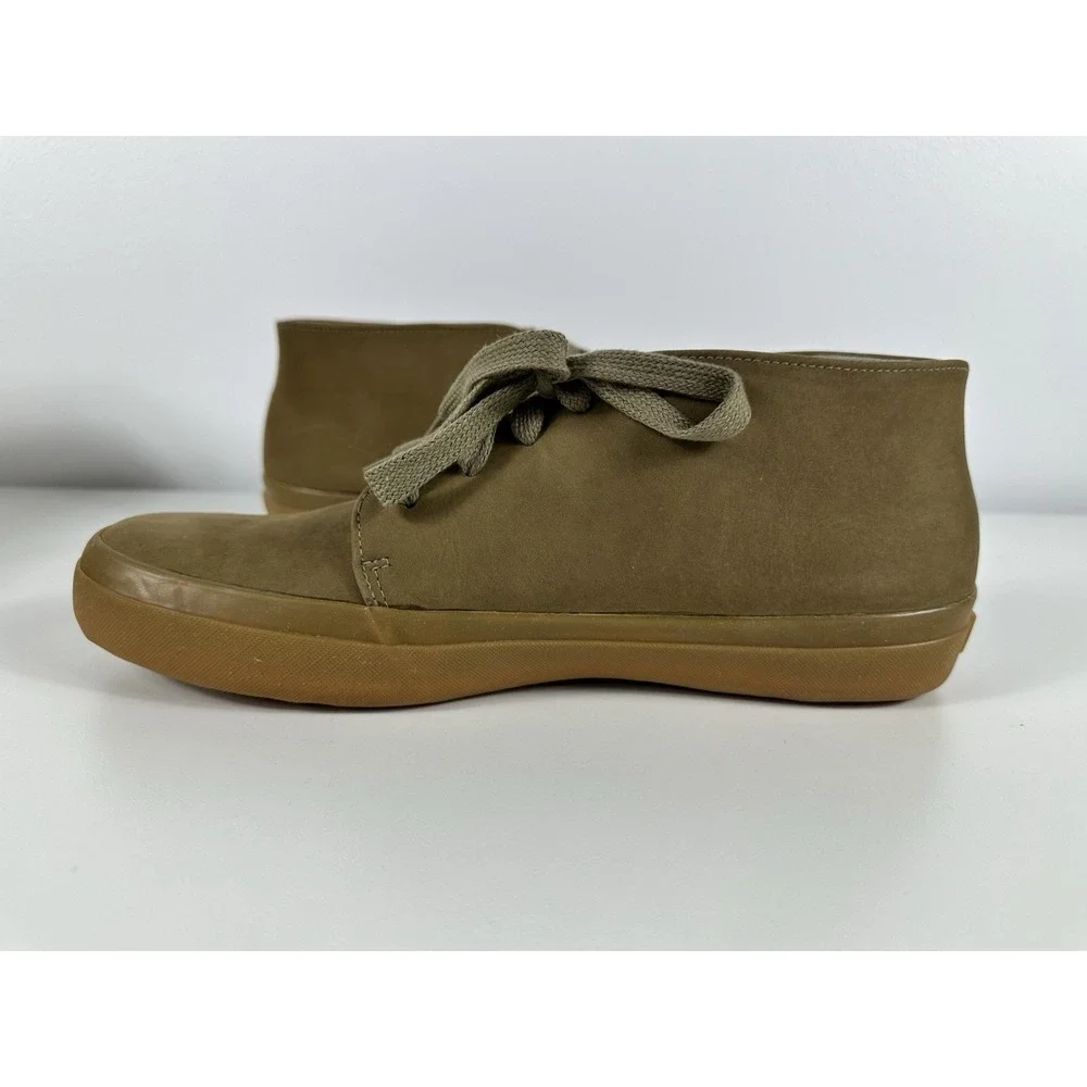 L.L. Bean Khaki‎ Leather Chukka Boots Mens 10 1/2 M Lace Up NEW